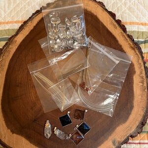 Lot of jewelry making supplies. Sterling silver , brass , stone broken Silpada.